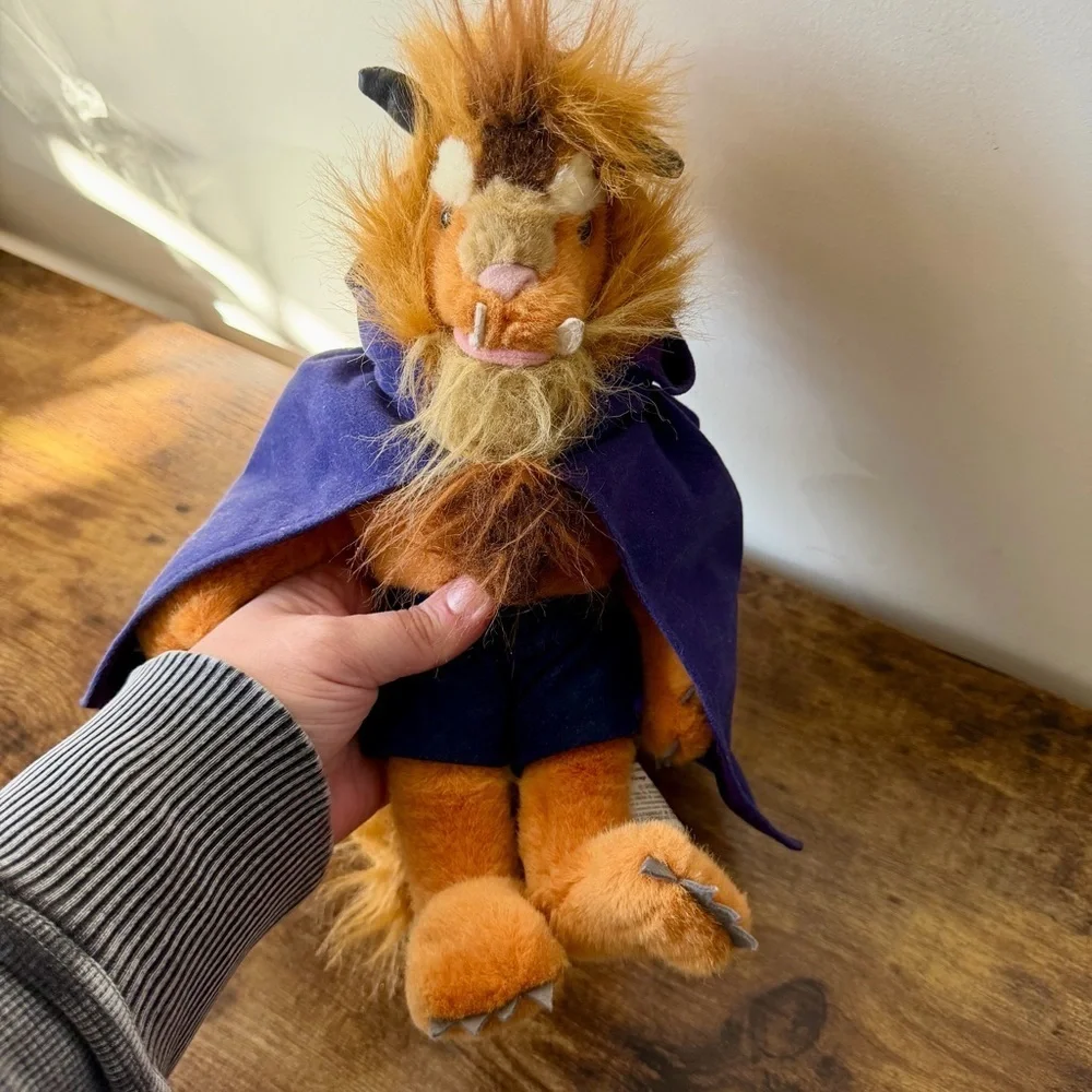 Disney Beast Plush 13” Toy Beauty and the Beast Vintage 90s